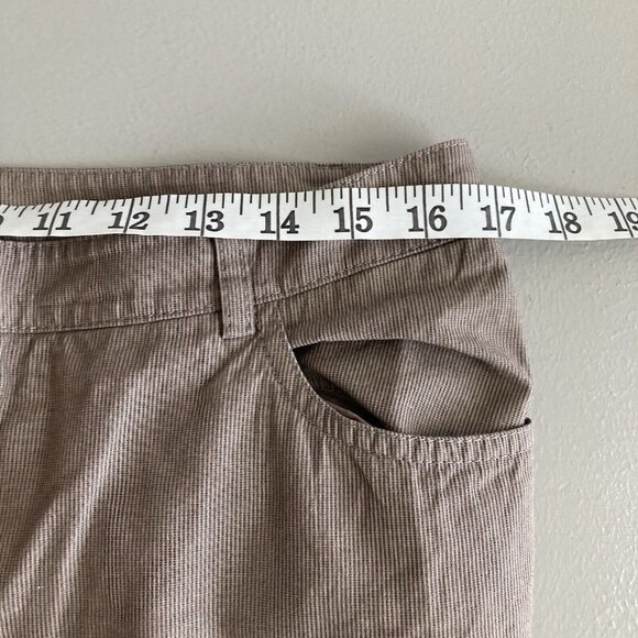 Akris Punto Womens Pants Trousers Deep Cuffs Pin Striped Tan Career Summ… - Picture 5 of 10